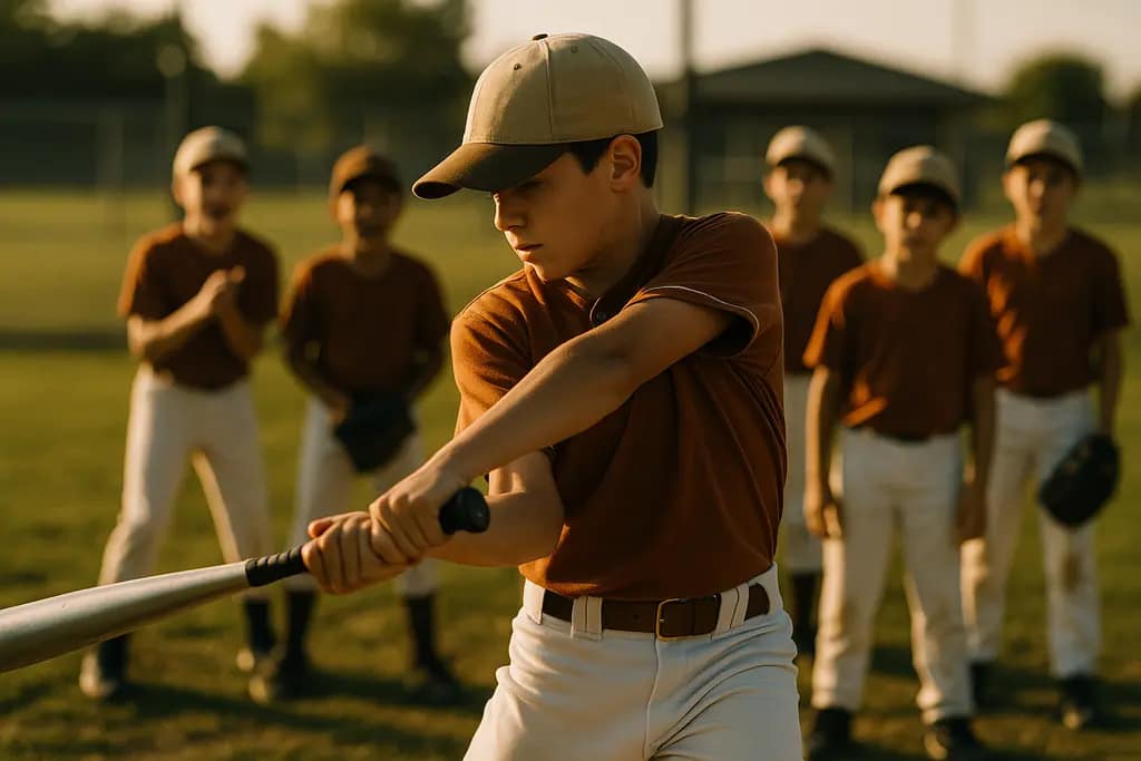 Rocker B Scouting players warming up before a Texas youth baseball tournament