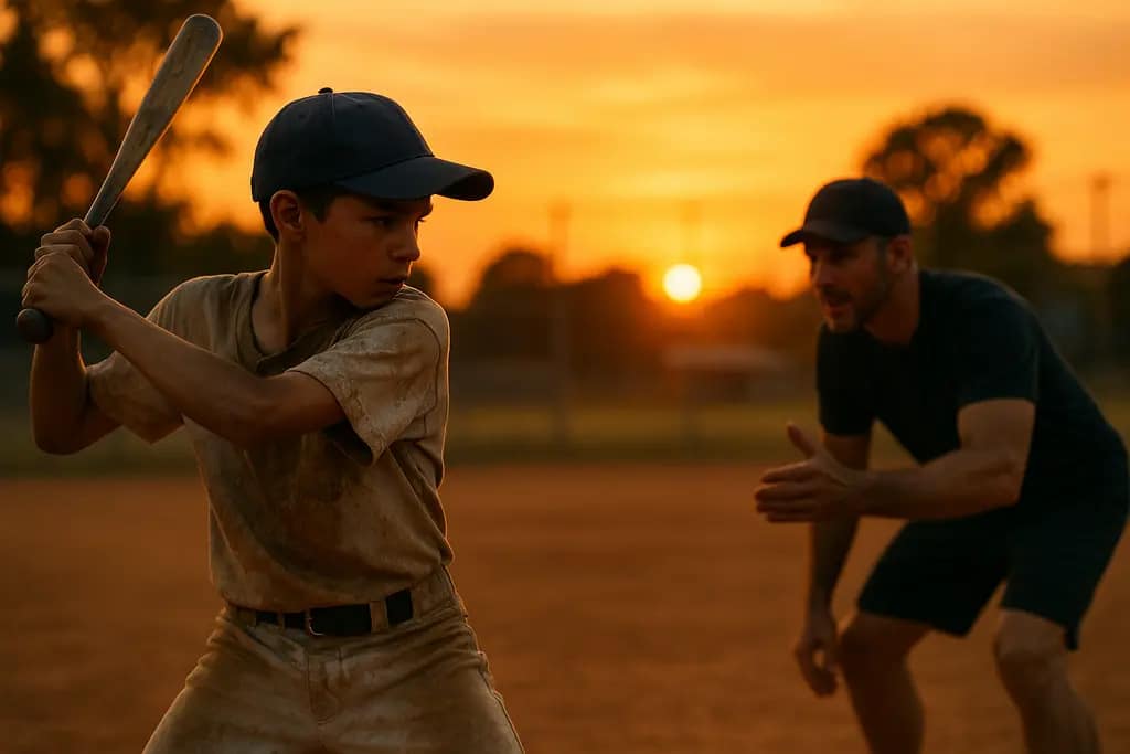 Texas youth baseball pitcher working from the mound during a local practice