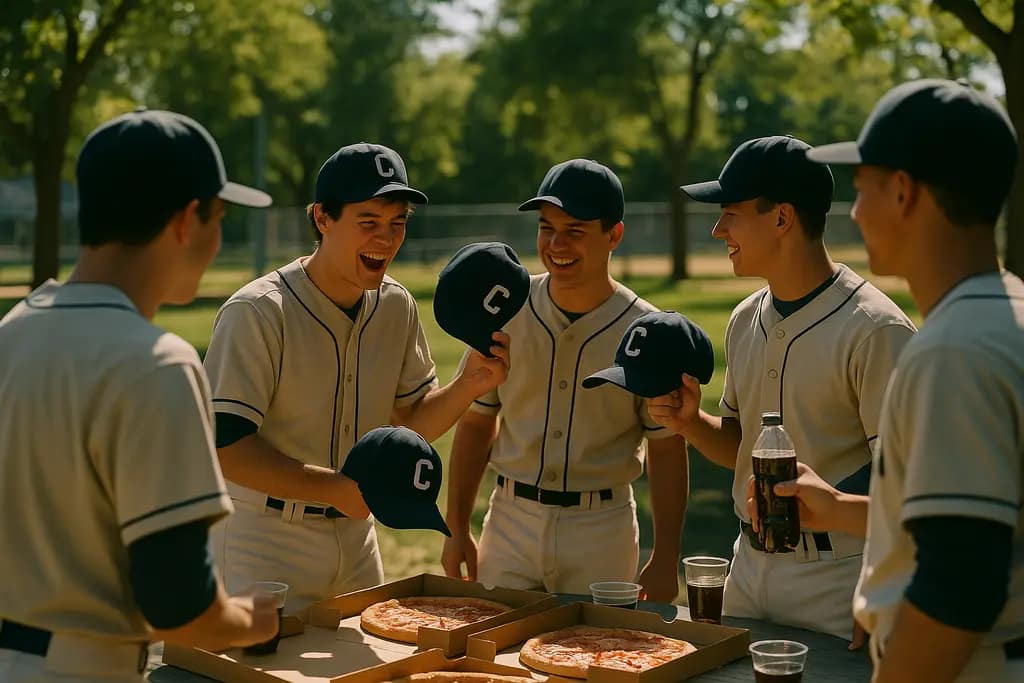 Texas Youth Baseball players warming up before a community league game