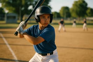 Youth baseball players warming up before Madness in July at a Texas ballpark