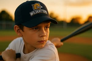 Wildcatters Baseball youth players gathered near a dugout after a tournament game