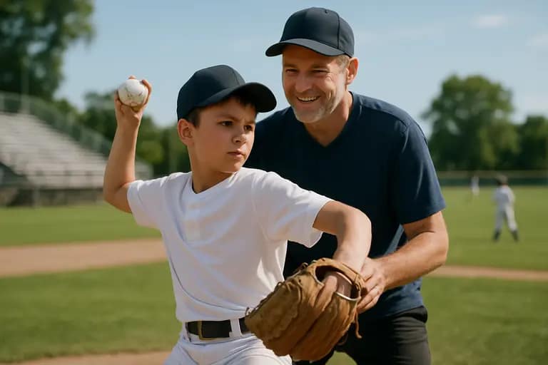 Young infielder fielding a ground ball during baseball practice