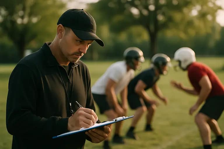 Coach talks with players during practice after a weekend baseball event