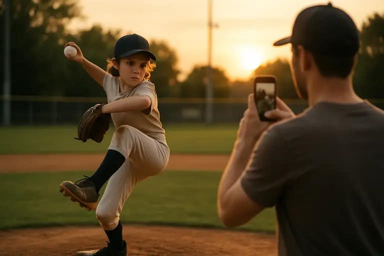Pitcher working through a bullpen with a coach watching his delivery